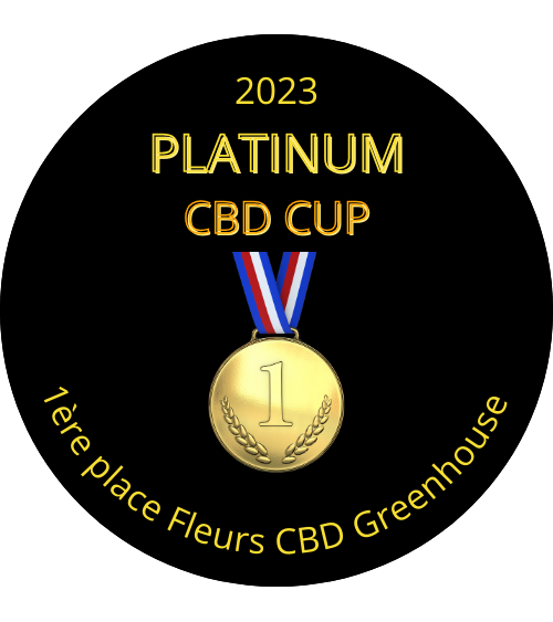 Médaille Or Fleur Greenhouse Platinum CBD Cup 2023