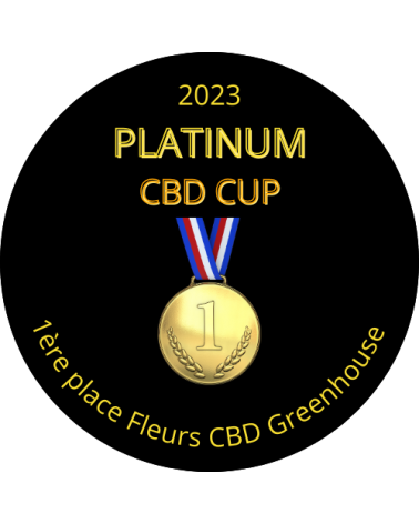 Médaille Or Fleur Greenhouse Platinum CBD Cup 2023