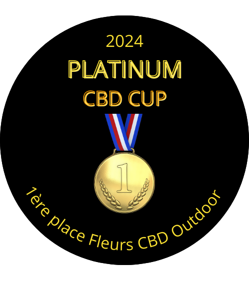 Médaille Or Fleur Outdoor Platinum CBD Cup 2023