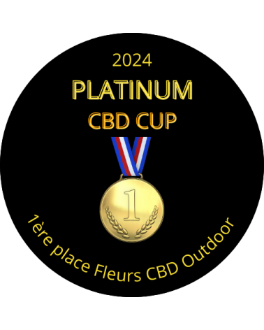 Médaille Or Fleur Outdoor Platinum CBD Cup 2023