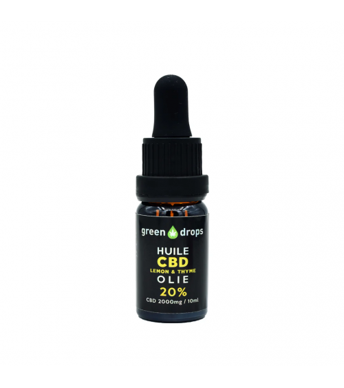 Huile Green Drops CBD 20 % Citron & Thym