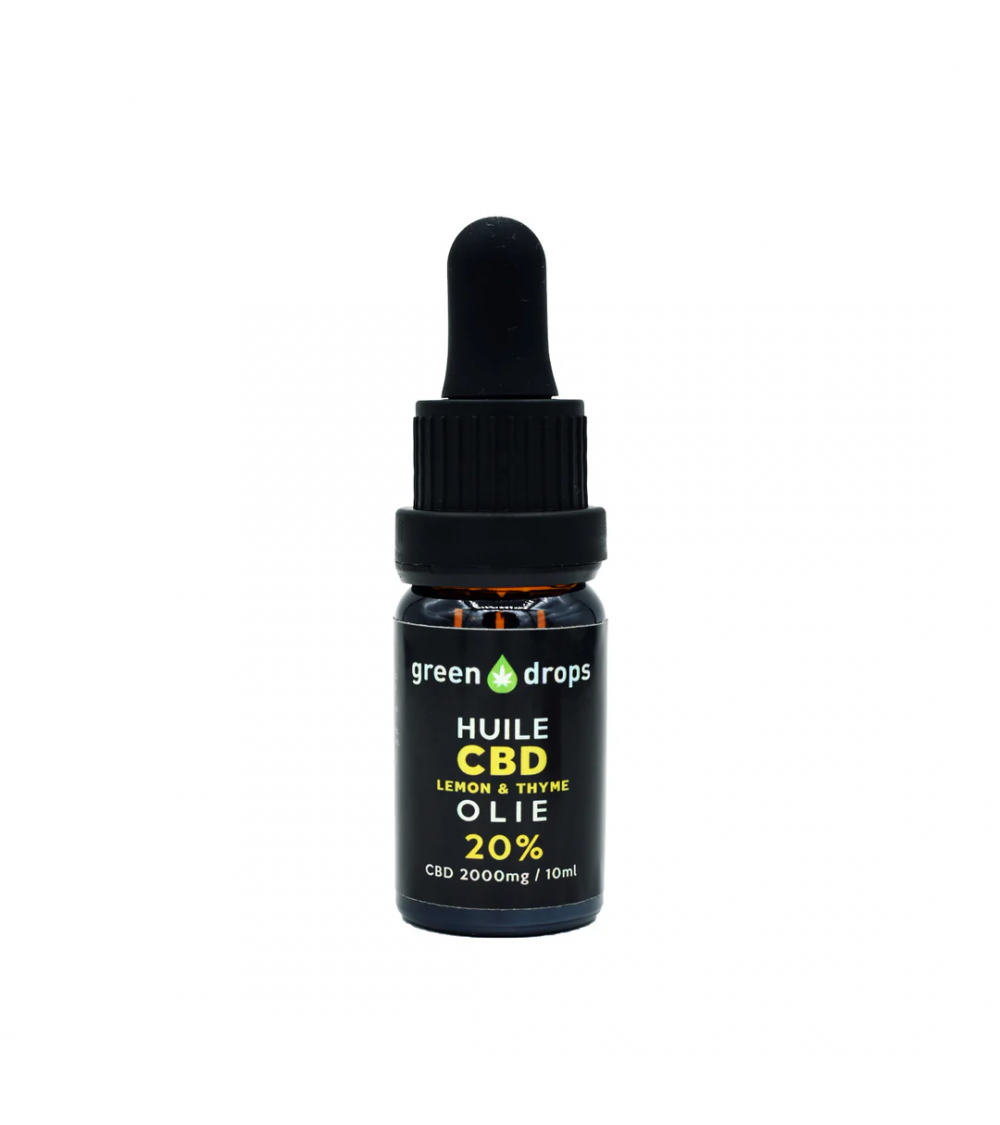 Huile Green Drops CBD 20 % Citron & Thym