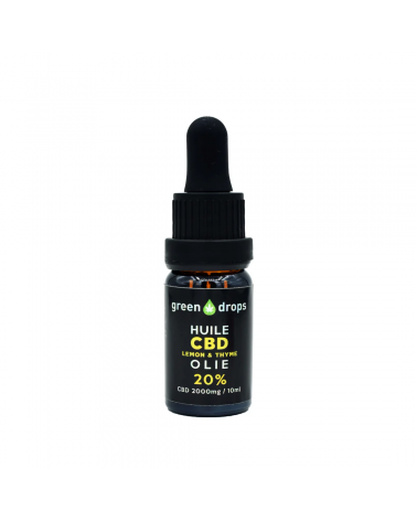 Huile Green Drops CBD 20 % Citron & Thym